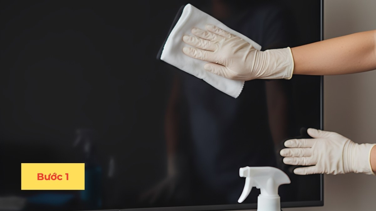 Cách vệ sinh màn hình tivi bước 1