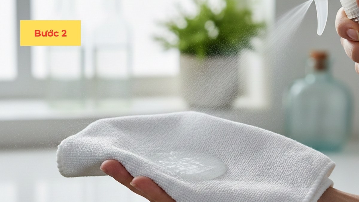 Cách vệ sinh màn hình tivi bước 2