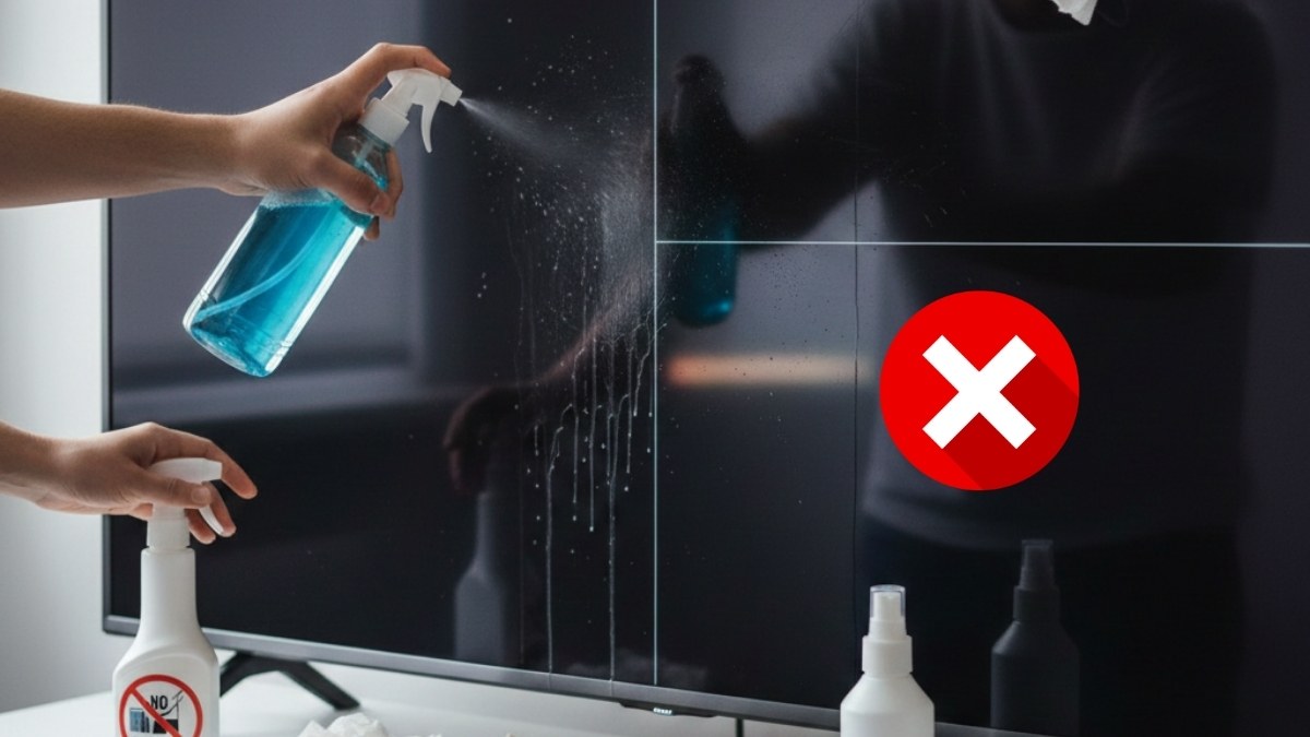 Những sai lầm thường gặp khi vệ sinh màn hình tivi