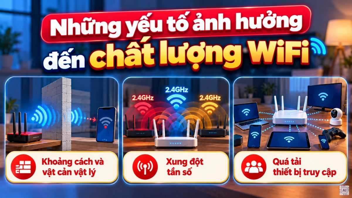Những yếu tố ảnh hưởng đến chất lượng WiFi