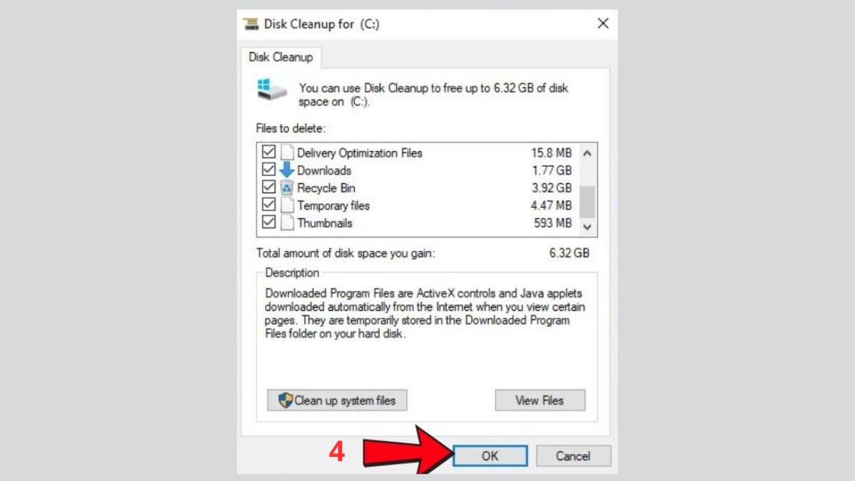Giảm dung lượng Windows 11 chiếm trên ổ C bước 3