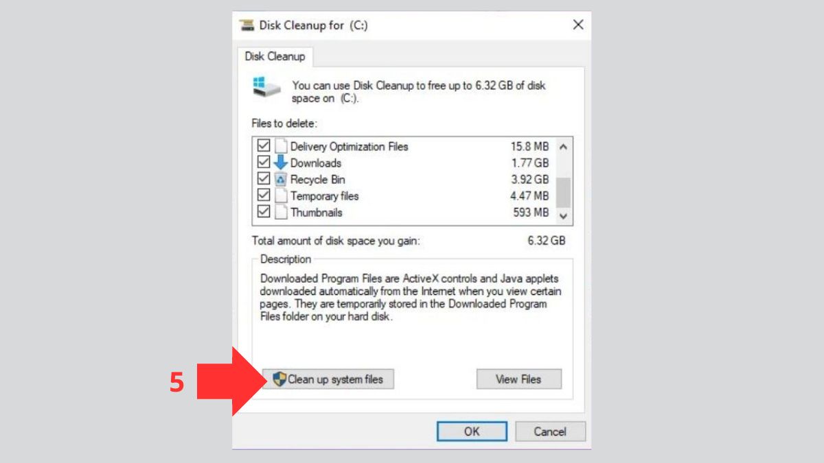 Giảm dung lượng Windows 11 chiếm trên ổ C bước 4