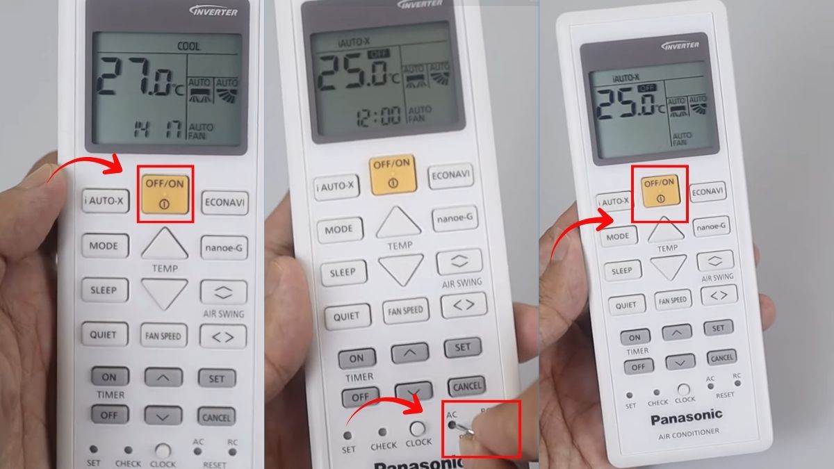 Cách xóa lỗi máy lạnh Panasonic chi tiết từng bước