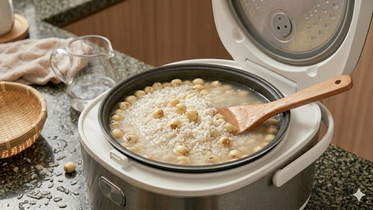 Những lỗi thường gặp khi nấu xôi hạt sen bằng nồi cơm điện 