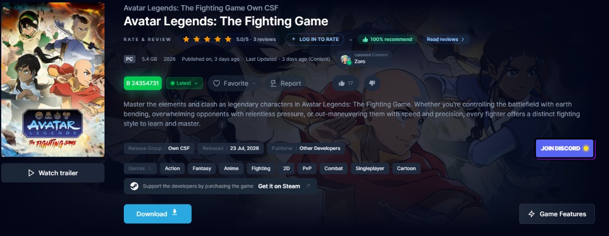 Avatar Legends: The Fighting Game