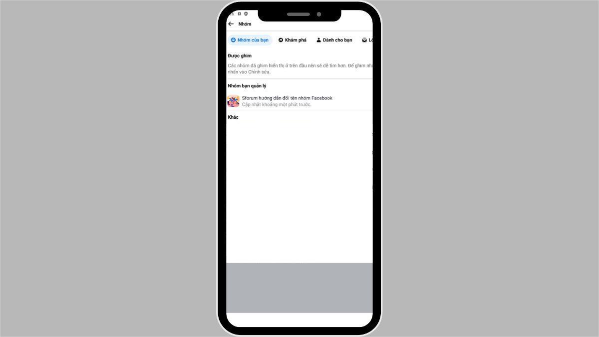 Đổi tên group Facebook trên ứng dụng Facebook Lite - bước 2