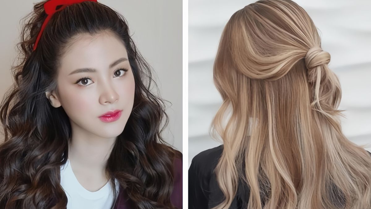 Cách buộc tóc đẹp kiểu xoăn