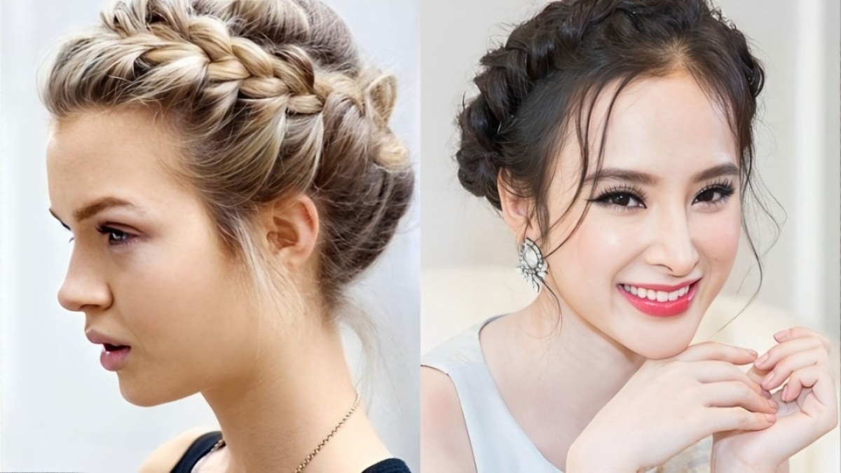 Cách tết tóc đẹp đuôi cá quấn tròn 