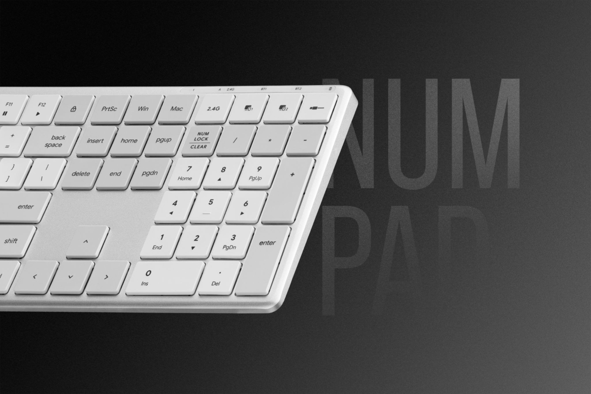 Layout fullsize bổ sung cụm numpad chuyên dụng bên phải