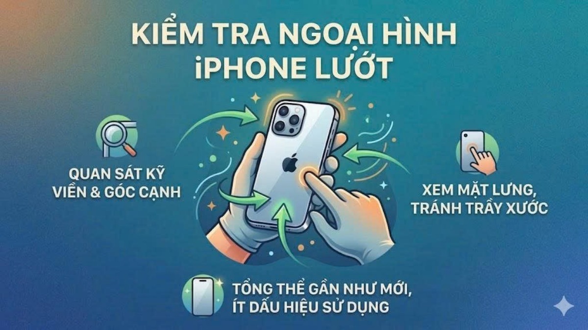 Kiểm tra ngoại hình máy iPhone lướt
