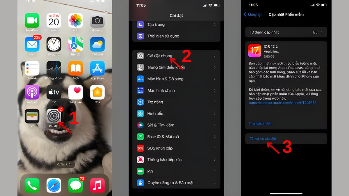 Cập nhật phiên bản iOS mới nhất