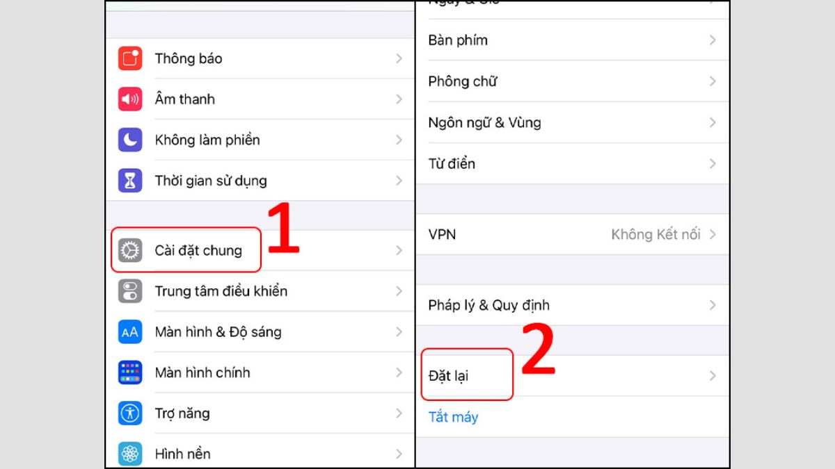 Khôi phục cài đặt gốc iPhone - Bước 1