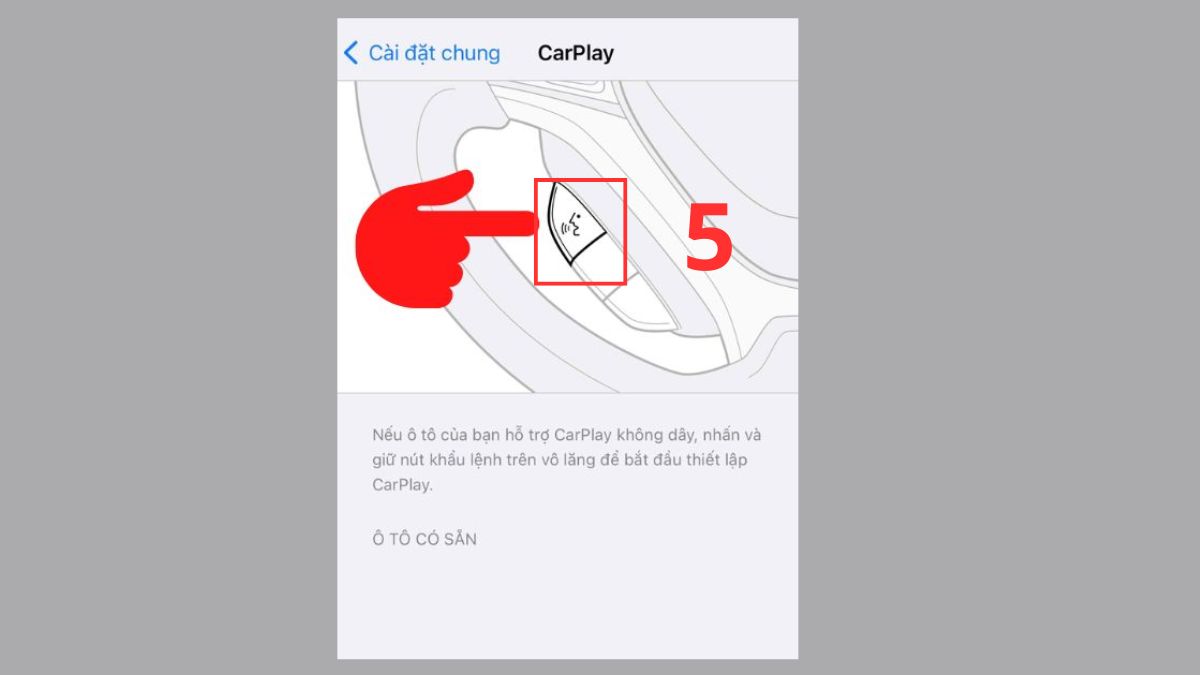 Cách kết nối iPhone với màn hình Android ô tô Kết nối bằng USB qua Apple CarPlay bước 3