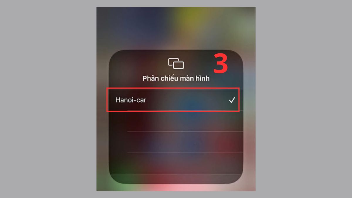 Cách kết nối iPhone với màn hình Android ô tô Kết nối bằng Mirror Screen bước 3