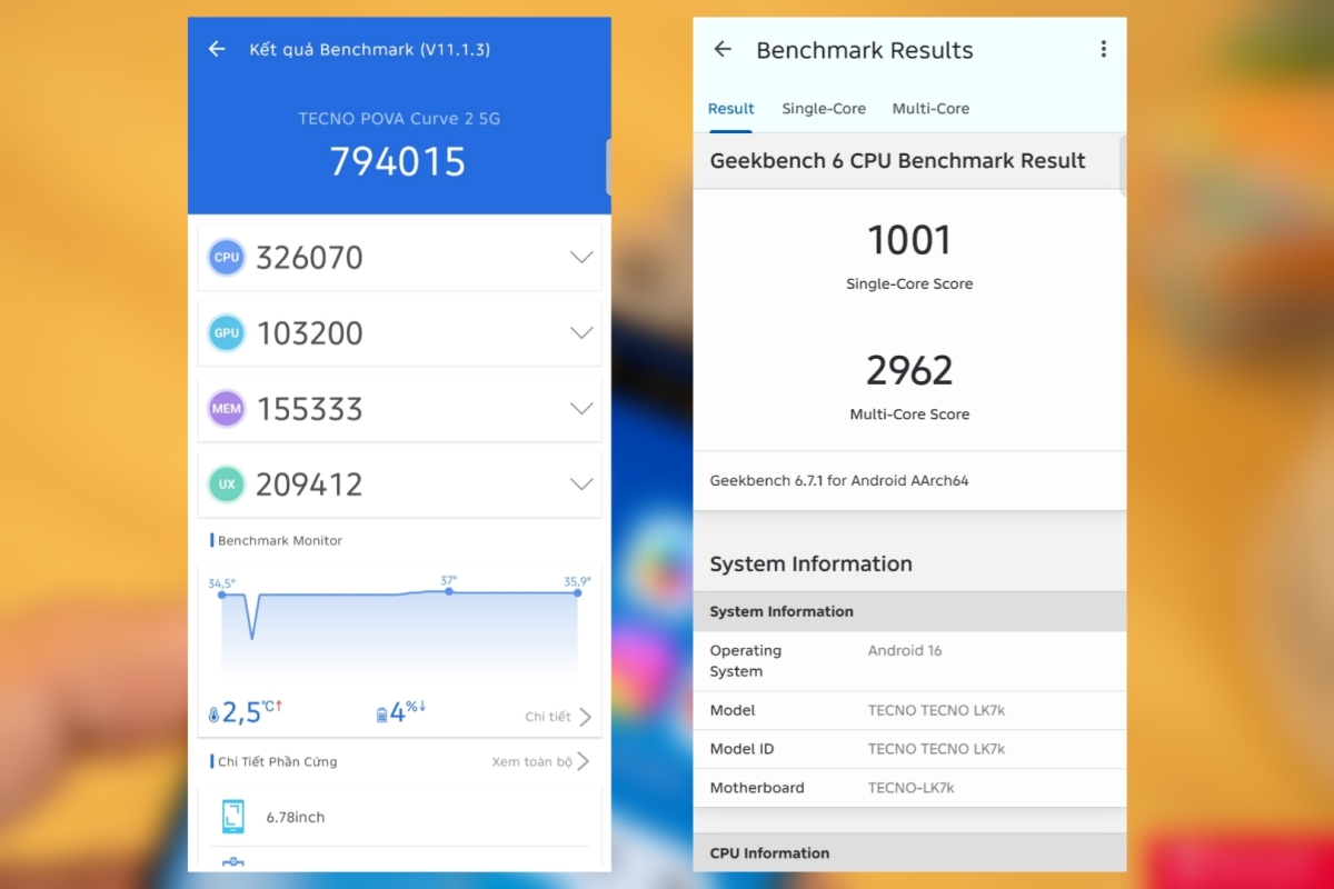 Đánh giá TECNO POVA Curve 2 5G hiệu năng