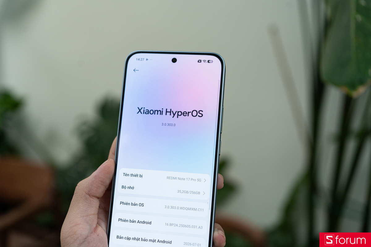 Trên tay Xiaomi Redmi Note 17 Pro 5G HyperOS 3
