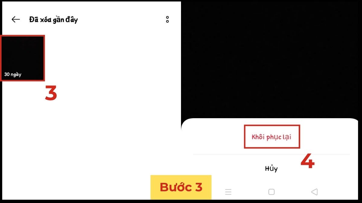 Chọn ảnh và Khôi phục lại