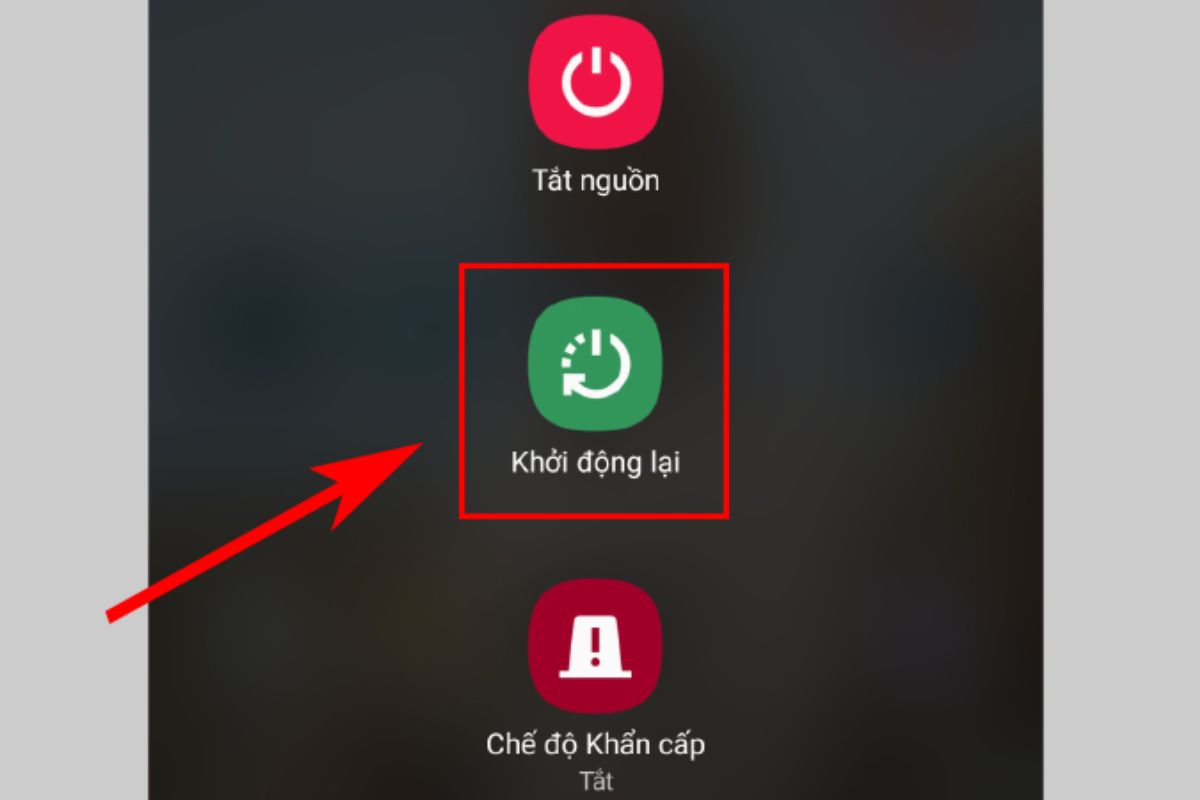 Khởi động lại điện thoại khi bị mất tiếng