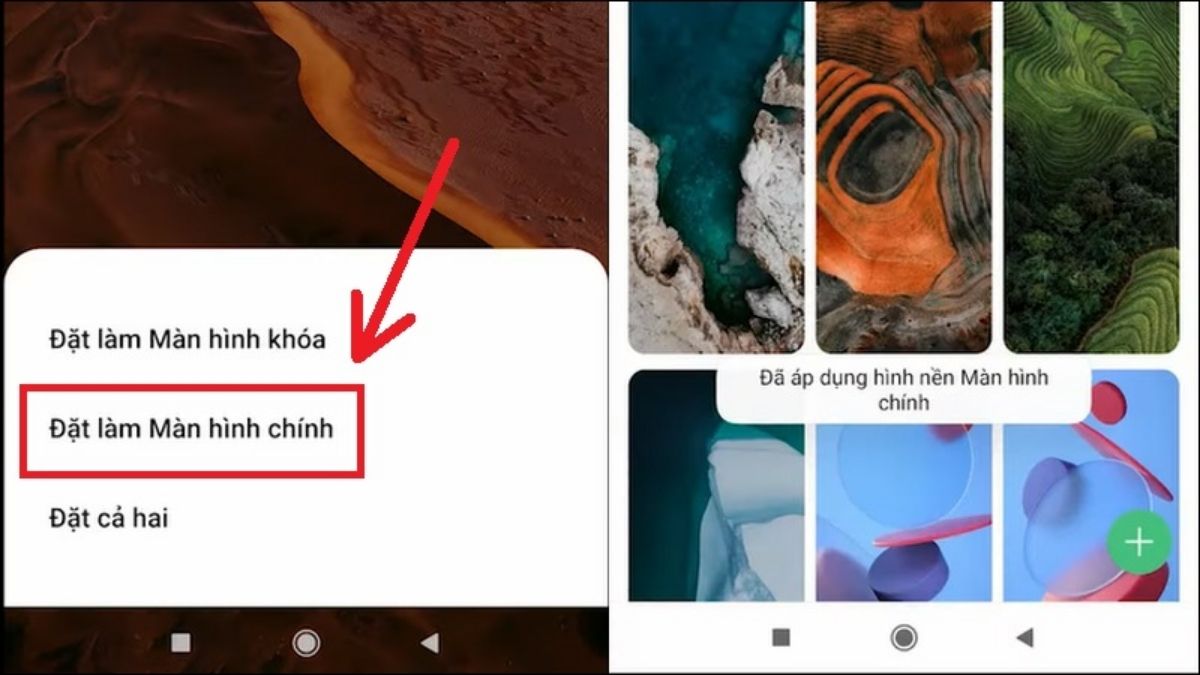 Chọn Đặt làm Màn hình chính