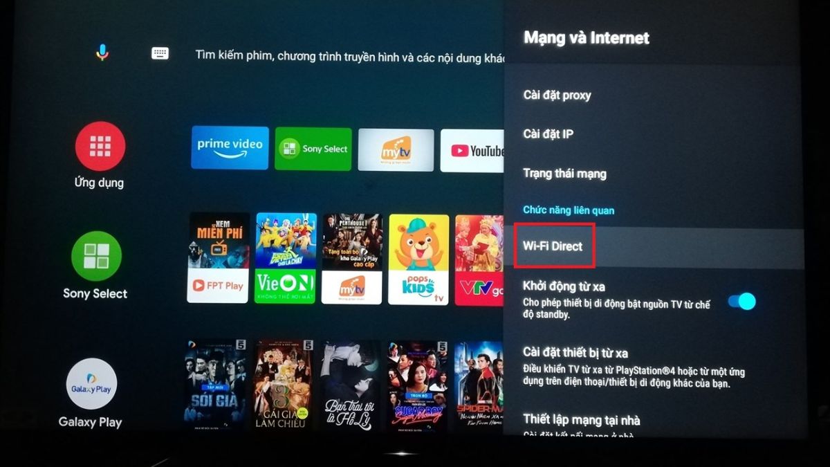 Chọn Wifi Direct
