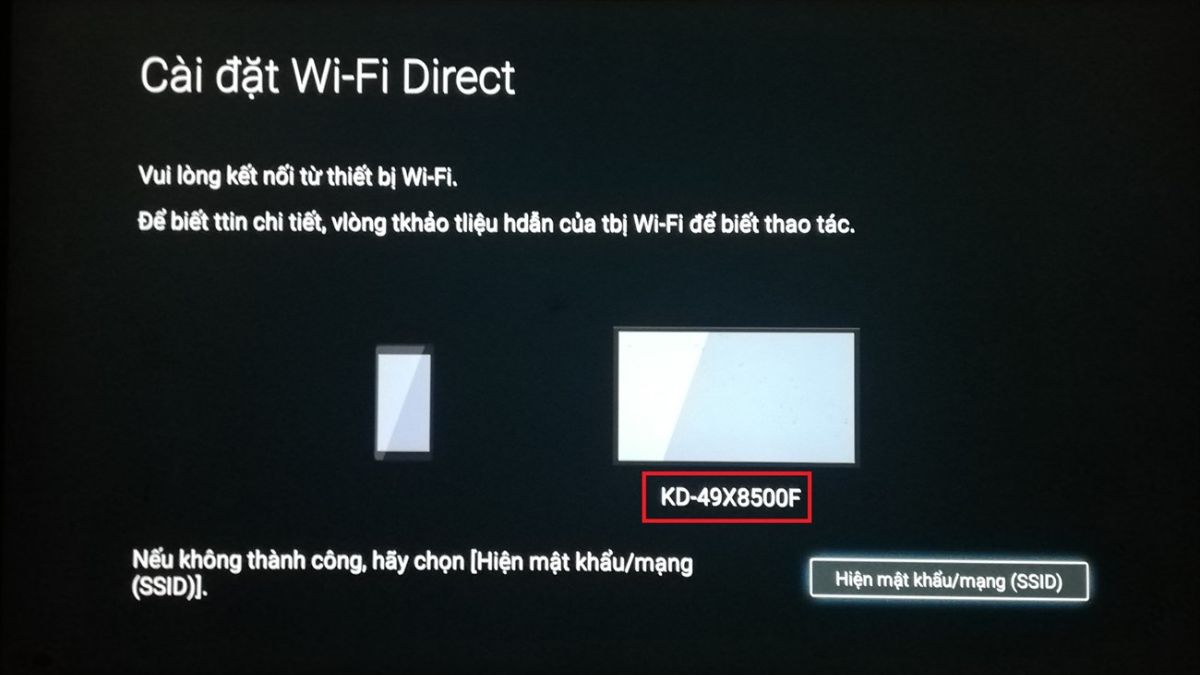 Tivi dò tìm điện thoại đang kết nối Wifi