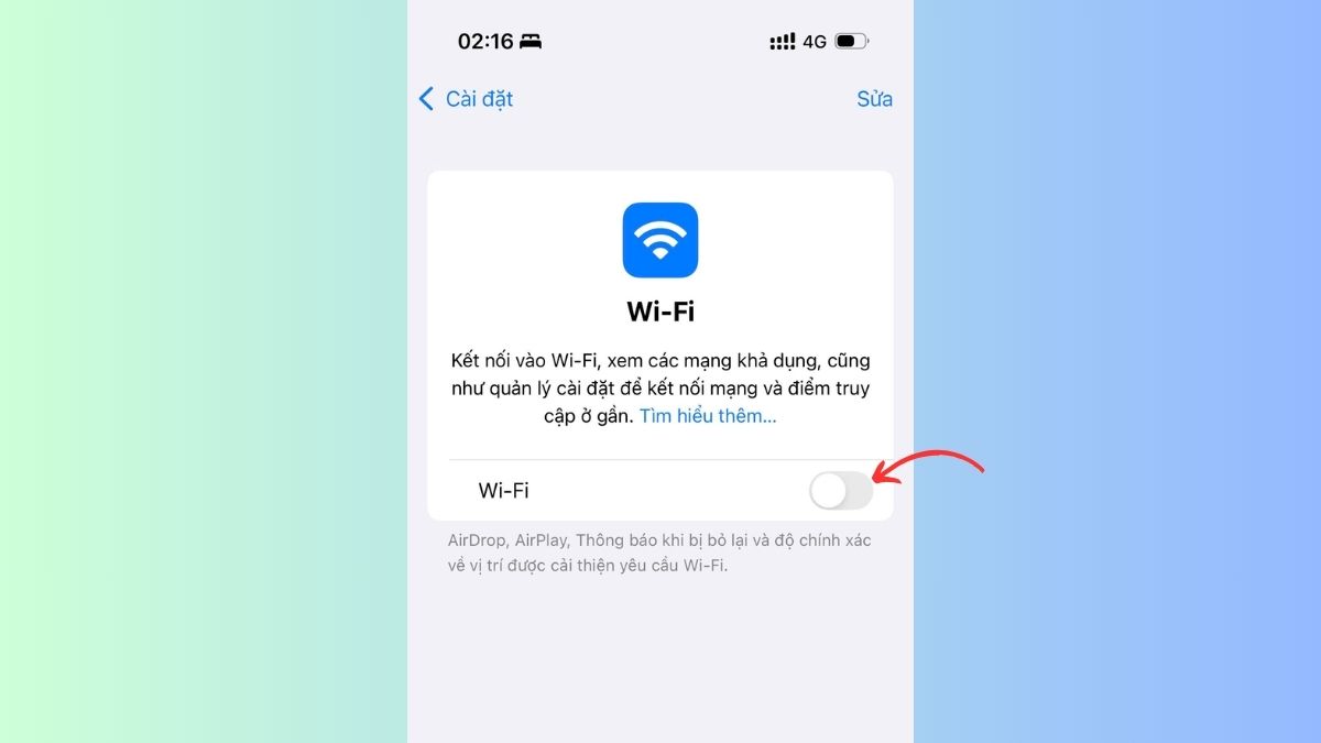 Cách khắc phục iPhone qua đêm bị tụt pin bằng cách tắt dữ liệu di động - bước 2
