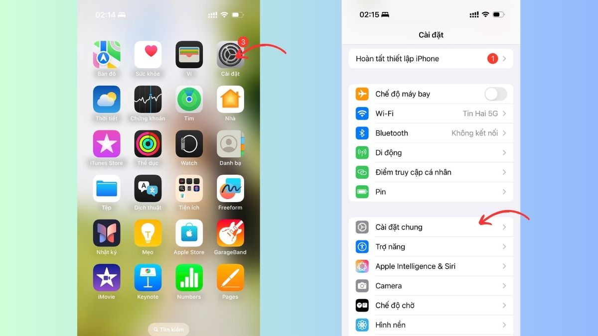 Cách khắc phục iPhone qua đêm bị tụt pin bằng cách tắt ứng dụng chạy ngầm - bước 1 