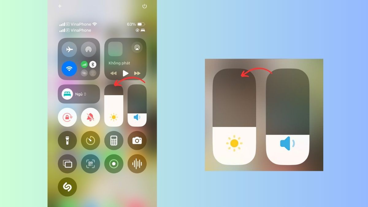 Cách khắc phục iPhone qua đêm bị tụt pin bằng cách giảm độ sáng màn hình