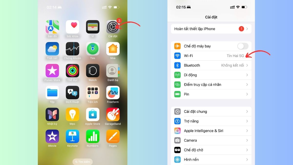 Cách khắc phục iPhone qua đêm bị tụt pin bằng cách tắt dữ liệu di động - bước 1 