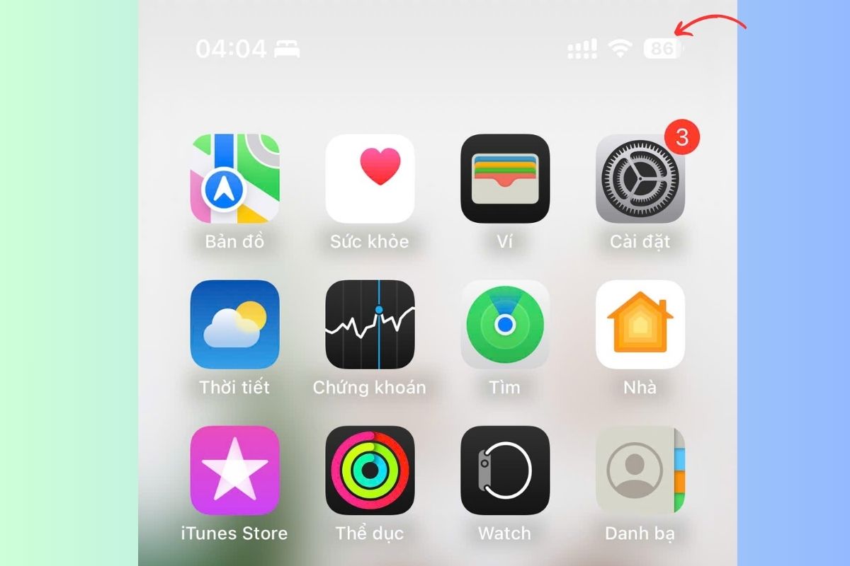 Cài hiển thị phần trăm pin iPhone 13 Pro Max bằng Control Center