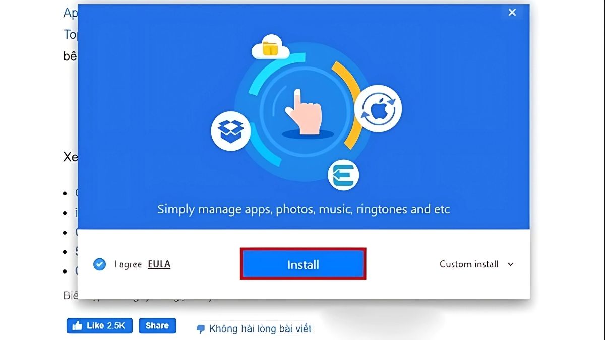 Cài đặt phần mềm 3uTools trên máy tính