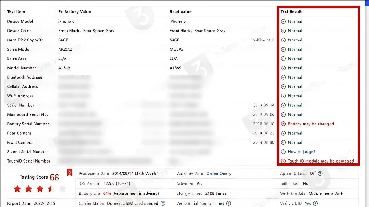 Theo dõi đánh giá chi tiết của pin iPhone