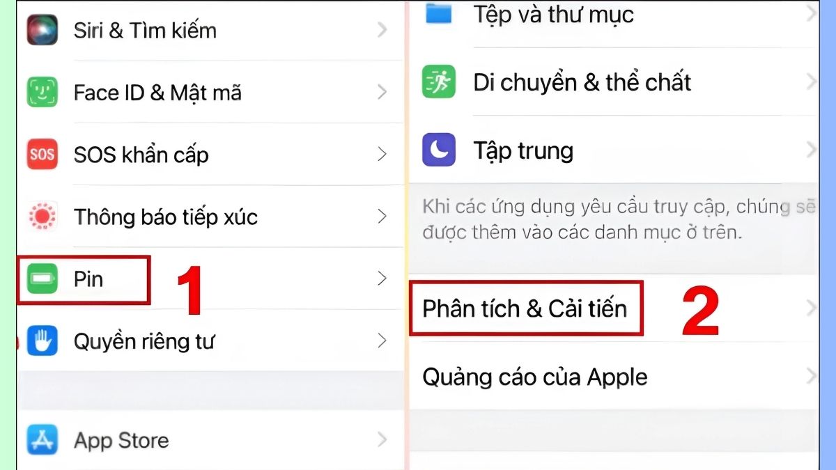 Truy cập vào mục Phân tích & Cải tiến