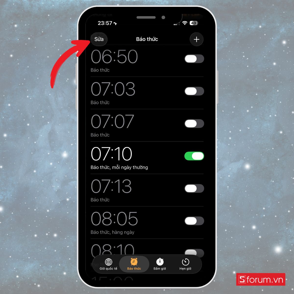 Cách chỉnh âm lượng báo thức iPhone tuỳ chỉnh trong cài đặt bước 5