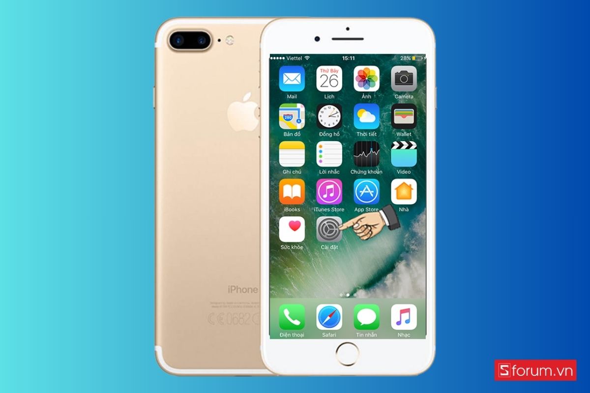 Mở ứng dụng Cài đặt trên iPhone