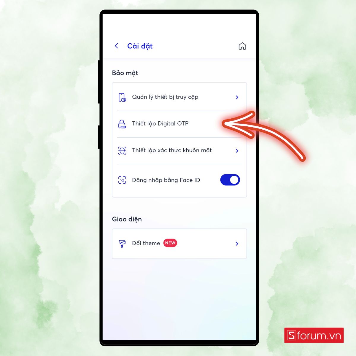 Kích hoạt Digital OTP