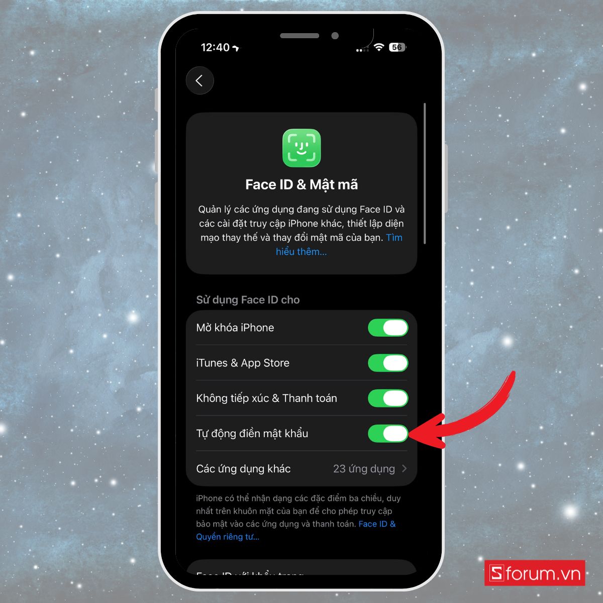 hướng dẫn Cách tự điền mã OTP trên iPhone bước 3