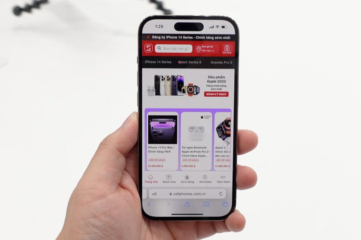 Cấu hình iPhone 14 Pro dung lượng bộ nhớ