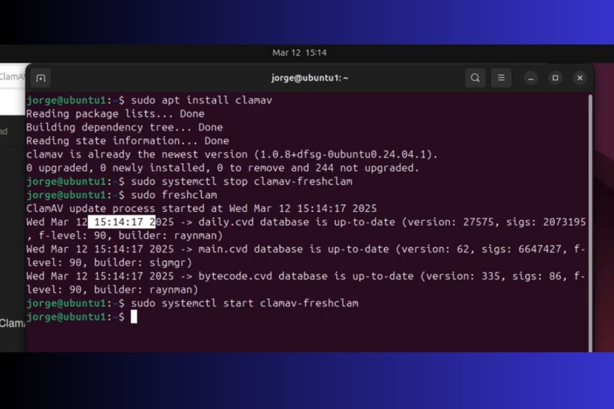 Hướng dẫn cài đặt Clamav trên Linux - bước 4