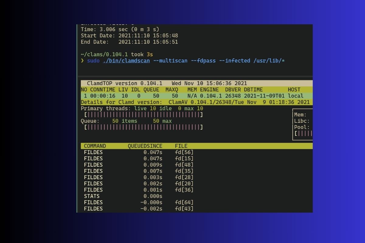 Hướng dẫn cài đặt Clamav trên Linux - bước 7