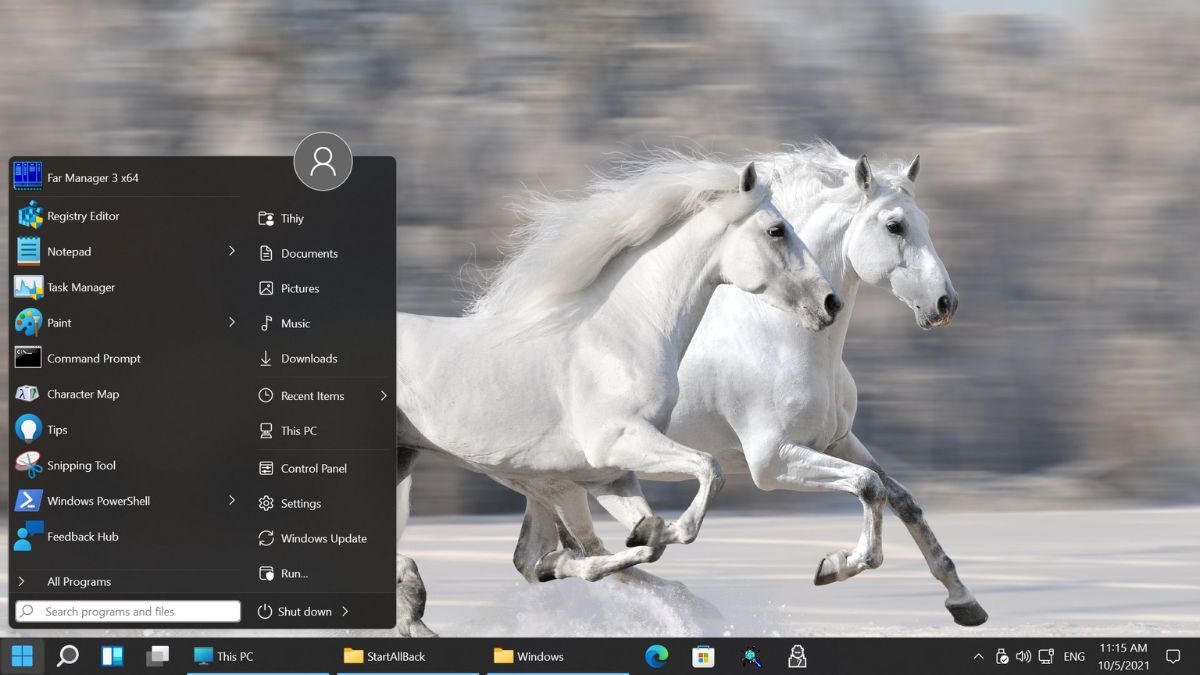Phần mềm StartAllBack hỗ trợ di chuyển Taskbar Win 11