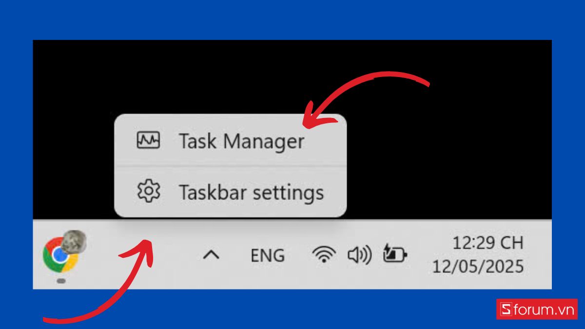 Di chuyển thanh Taskbar Win 11 bằng Settings bước 1 (Hình minh họa)