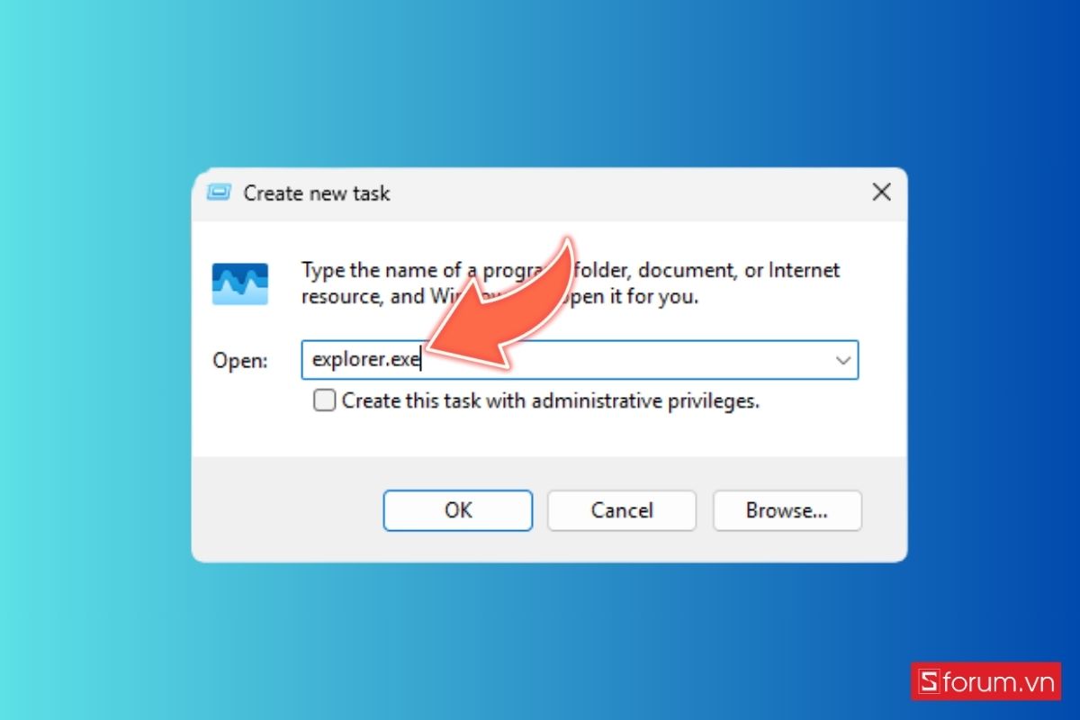 Khởi động lại trình Windows Explorer bước 4 (Hình minh họa)
