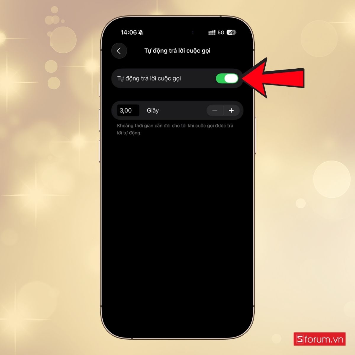 Cách bật tự động trả lời cuộc gọi trên iPhone - bước 6