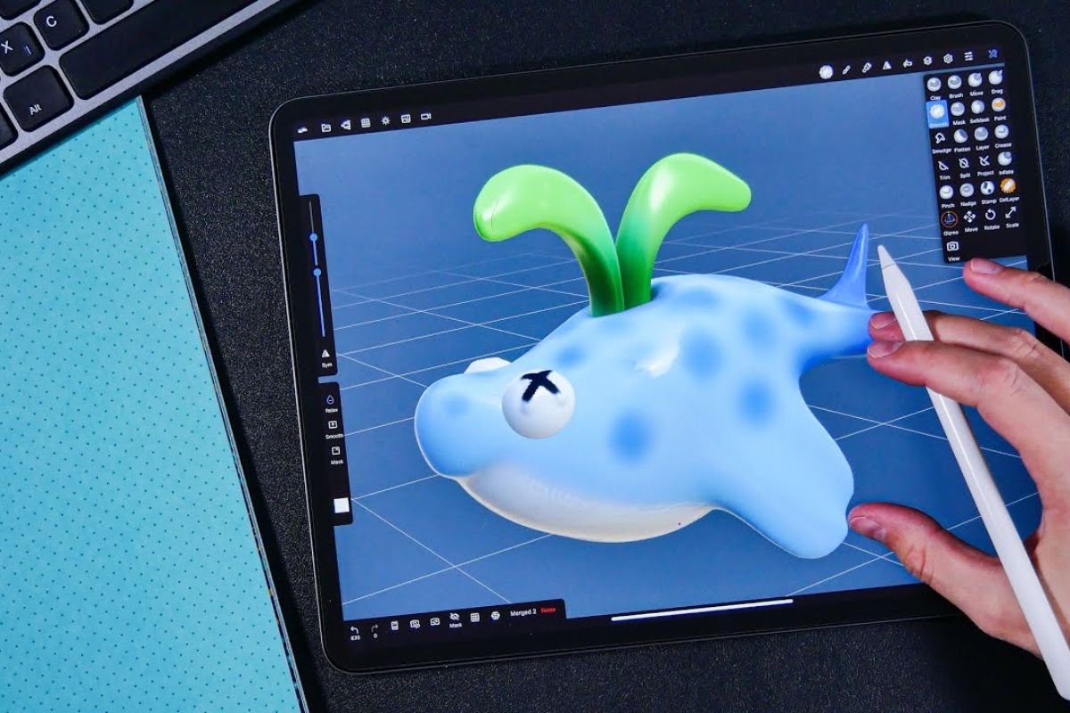 Ứng dụng miễn phí vẽ 3D trên iPad Nomad Sculpt