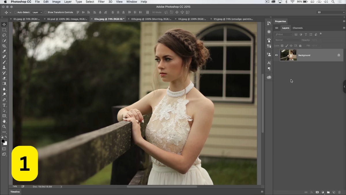 Làm mờ ảnh trong Photoshop cách 1 bước 1