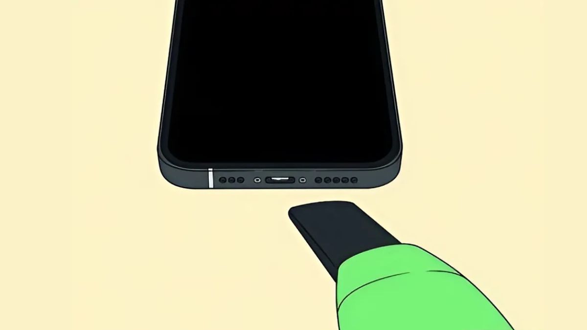 Làm sạch loa iPhone bằng máy hút bụi mini