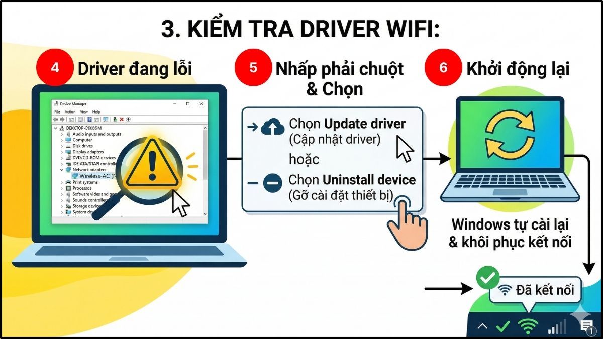Kiểm tra driver WiFi
