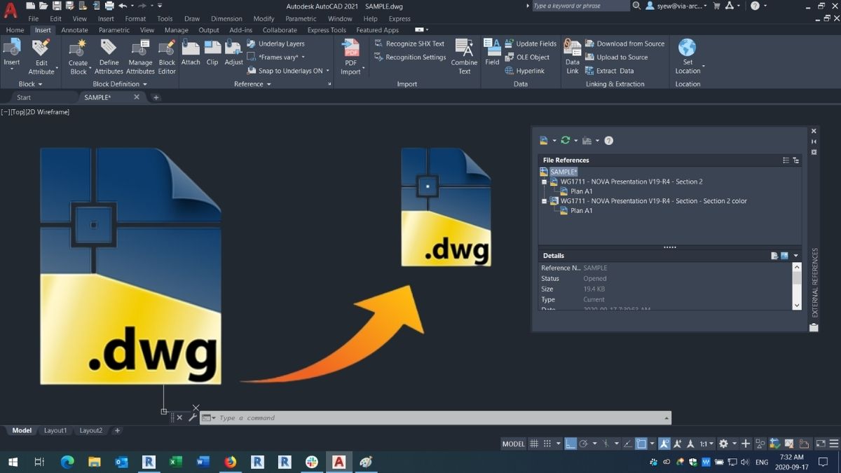 Xref giúp giảm dung lượng bản thiết kế