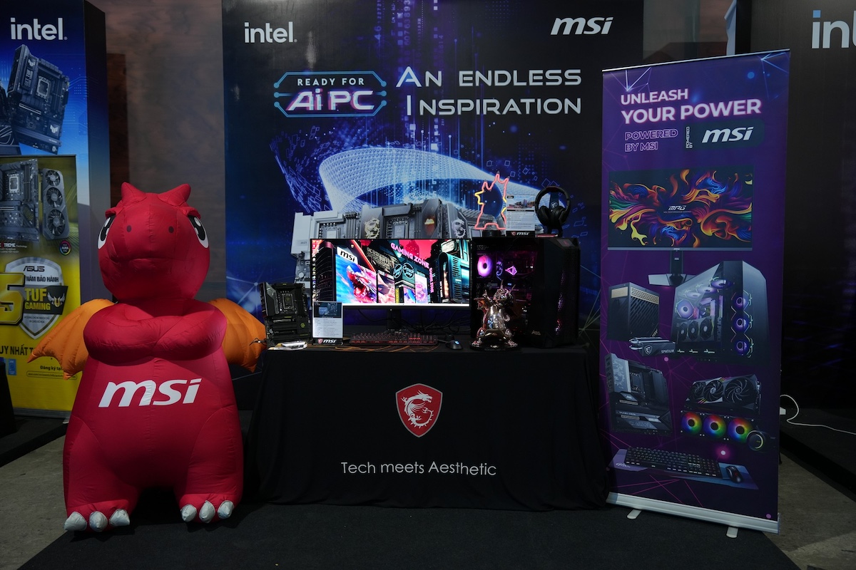 Quầy trưng bày của thương hiệu MSI